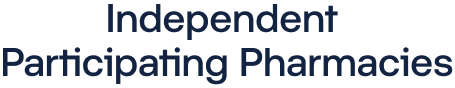 Independent participating pharmacies