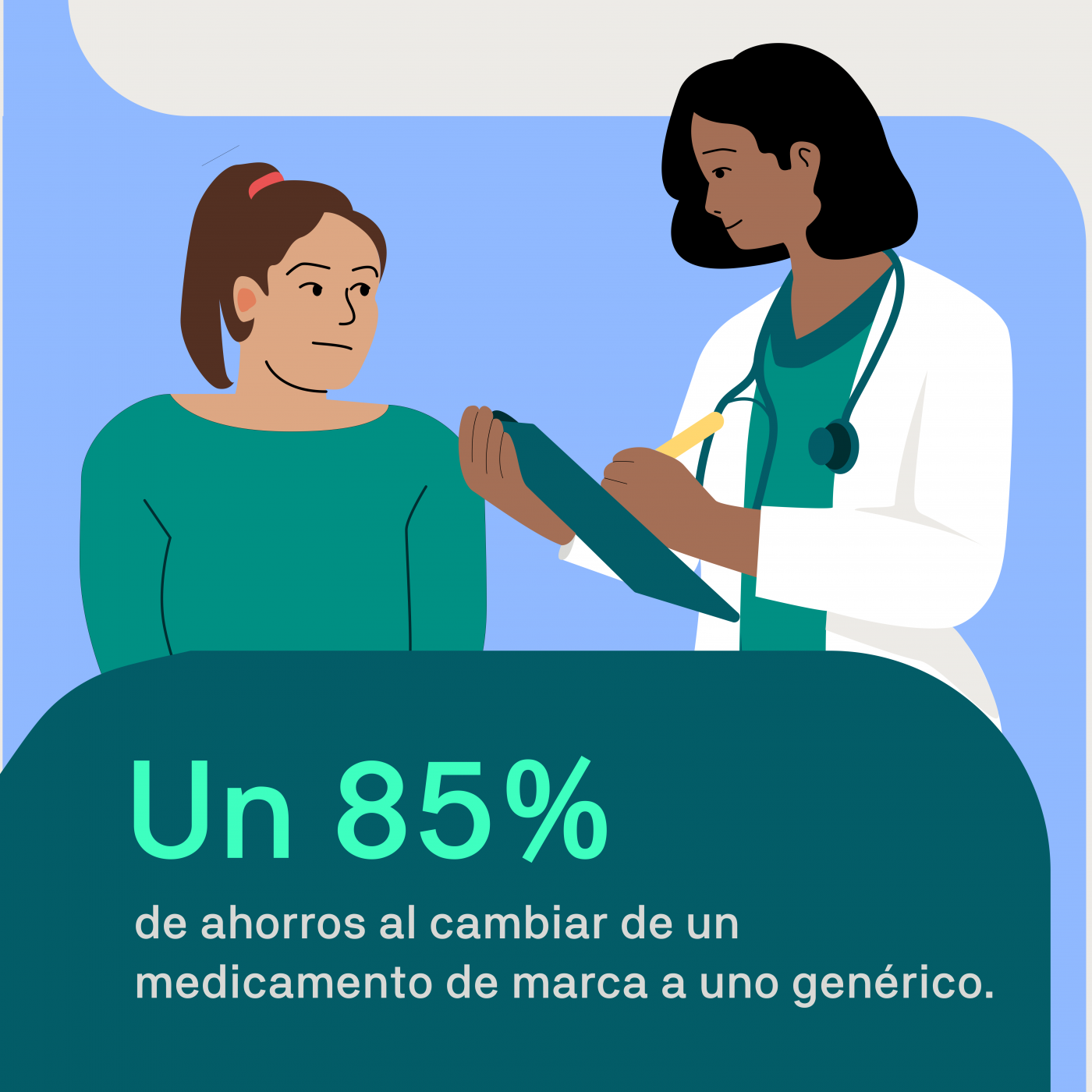 Patient with doctor.